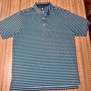 FootJoy Men’s Large Blue Striped Golf Polo